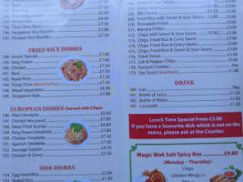 The Magic Wok menu