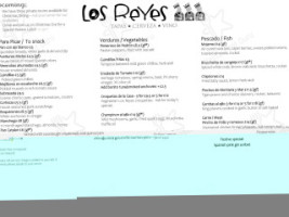 Los Reyes menu