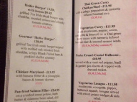 Yellow Heifer menu