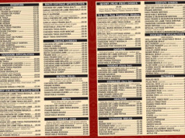 Balti Cottage menu