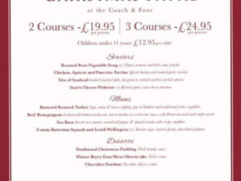 Coach And Four menu