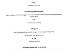 Kaffestuggu menu