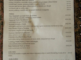 The Coach And Horses menu