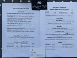 Peggy's Cafe menu