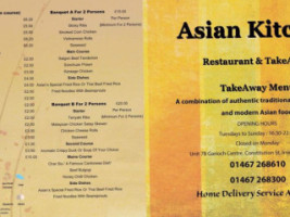 Asian Kitchen menu