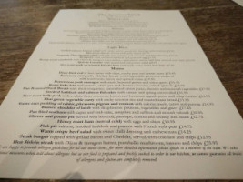 The Sparrowhawk menu