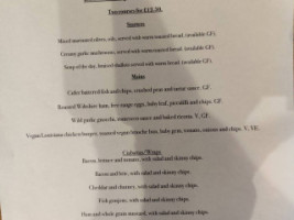 The Dog And Fox Inn menu