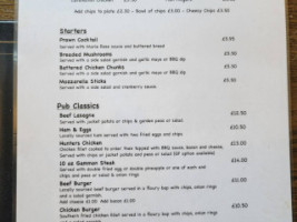 The New Inn menu