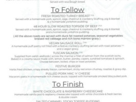 The Harbourmaster menu