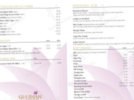 Gulshan Indian Kitchen, Grill Cocktail menu