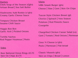 Mason Belles Kitchen menu