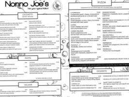 Nonno Joe's menu