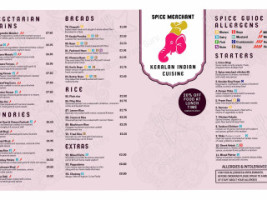 Spice Merchant Keralan Indian Cuisine menu