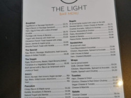 The Light Caffe menu