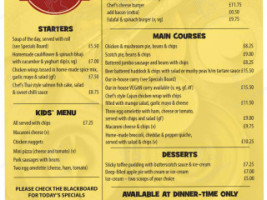 Port Mor Community Cafe menu