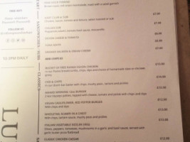 The White Hart menu