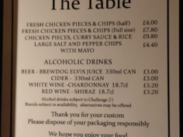 Parkgate Fish And Chips menu