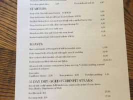 The White Horse menu