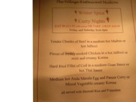 The Village menu