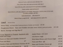 The Bull And Dragon menu