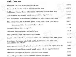 The Teifi Netpool Inn menu