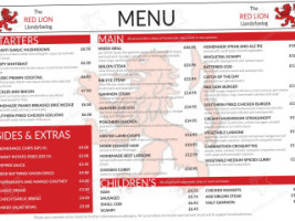 Red Lion Inn menu