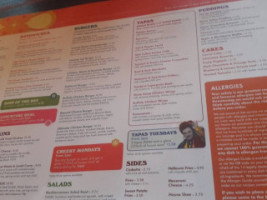 Sentado Lounge menu