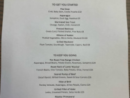 The Samphire Kitchen menu