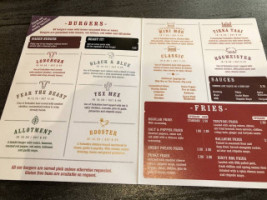 Rumpus Burger menu