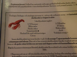 Adrians Restaurang menu