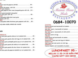 Mama Rosa menu