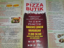 Pizzeria Roslagen menu