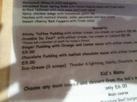 The Wainwright Pub menu