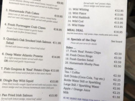 Quinlan's Fish Shop And Seafood Tralee menu