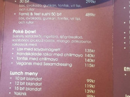 Mimami Sushi Poké Bowl menu