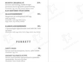 Hafjell Hotell menu