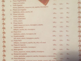 Tami's Pizzaland menu