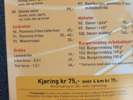 Stig Inn Mjøndalen menu