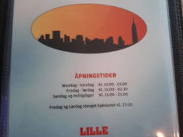 Lille New York Restaurant Pub Bar menu