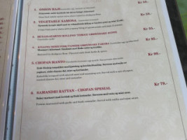 Chopan Tandoori Take Away menu