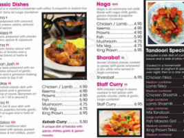 Ahads Bengal Balti Takeaway menu