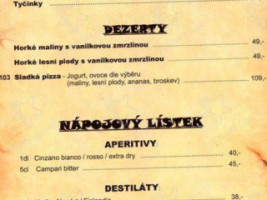 Presto Pizza menu