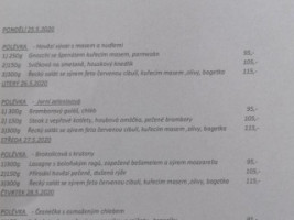 Čebínská Chaloupka menu