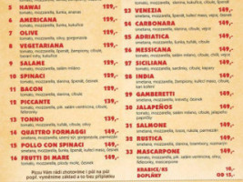 La Pisa Pizzerie Čáslav menu