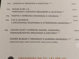 Restaurace Adria Semily menu