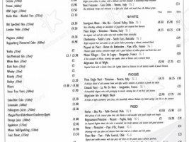 The Bandstand menu