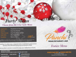 Panchi Indian menu