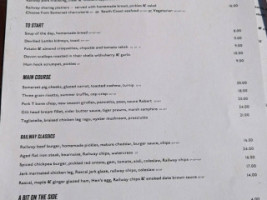 The Railway Inn menu