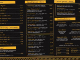 Haweli Indian Cuisine menu