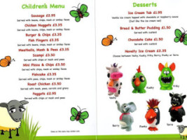 Colliers Arms menu